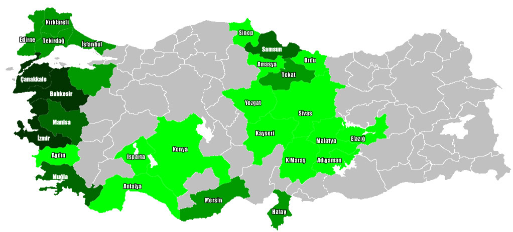 Türkiye Rüzgar Enerjisi Potansiyeli Haritası