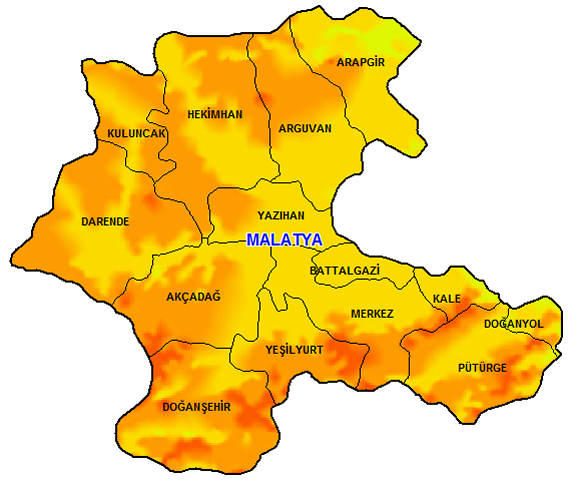 Malatya Gunes Enerjisi Potansiyeli Haritasi