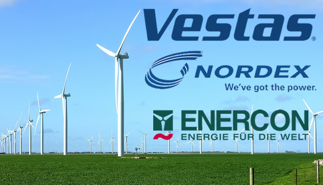 Vestas, Nordex ve Enercon 1.000 MW Sınırını Aştı